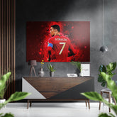 Ronaldo Brushed Aluminium Dibond Wall Art.